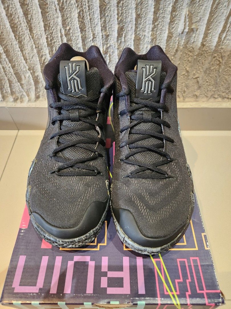 RARE Nike Kyrie 4 Blackout Basketball Shoes Men s Fashion Footwear Sneakers on Carousell