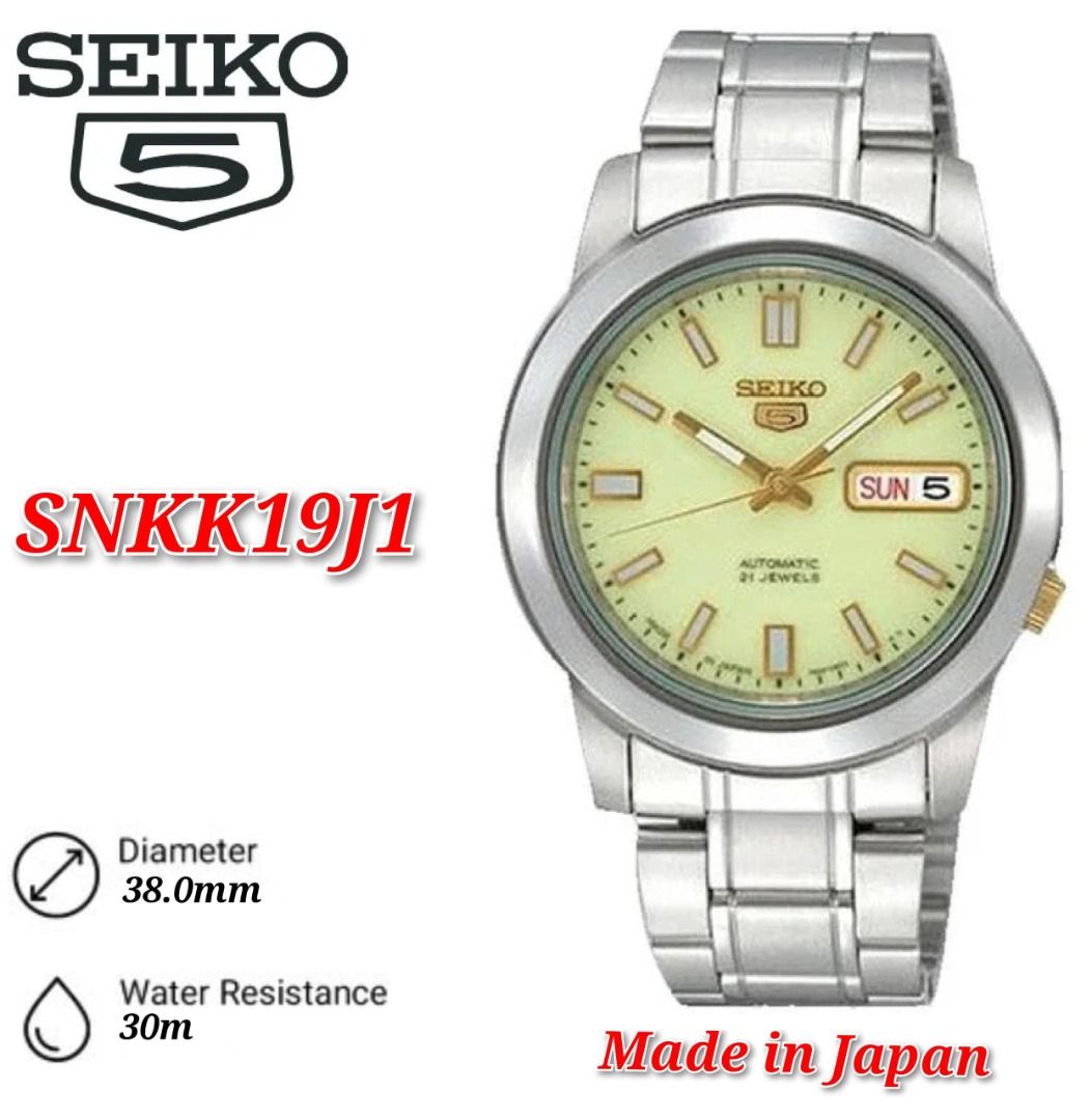 Seiko 5 Automatic 21 Jewels Japan Made SNKK19J1 Men s Watch