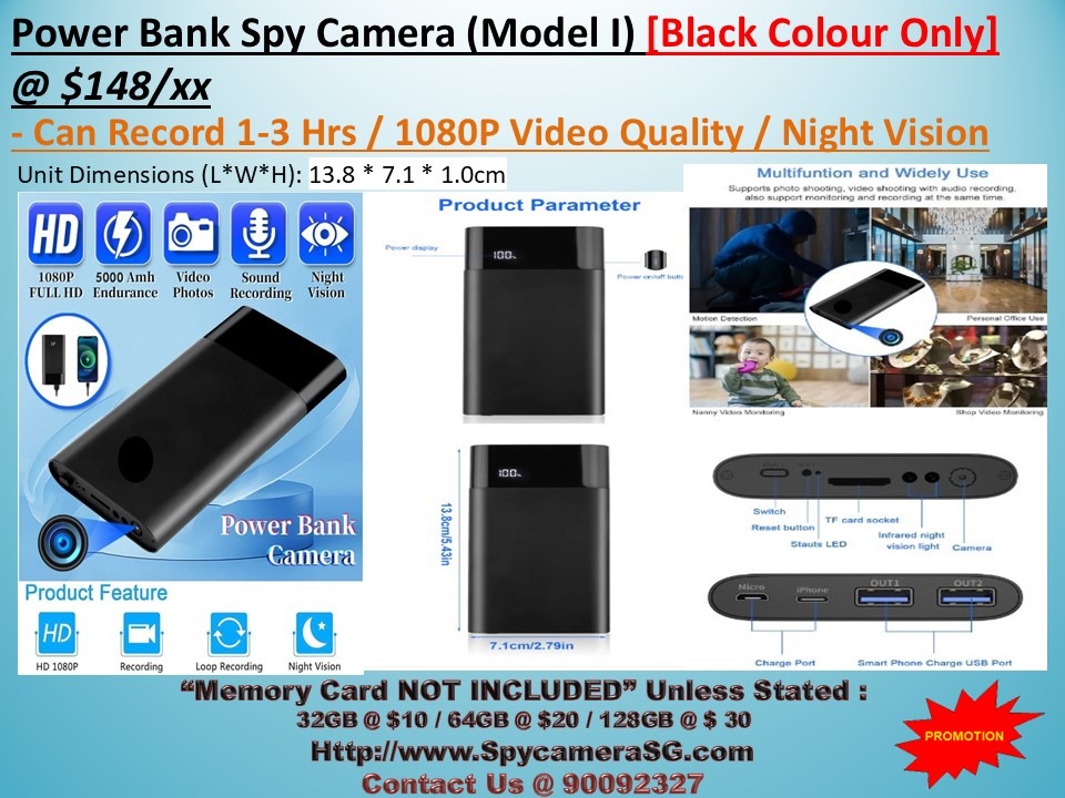 Spy Camera Battery Bank HD, Mobile Phones & Gadgets, Mobile & Gadget ...