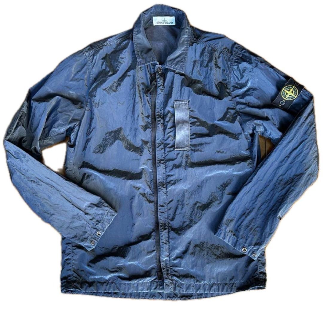 Stone Island Overshirt Shimmer Metal Overshirt Navy Stone Island
