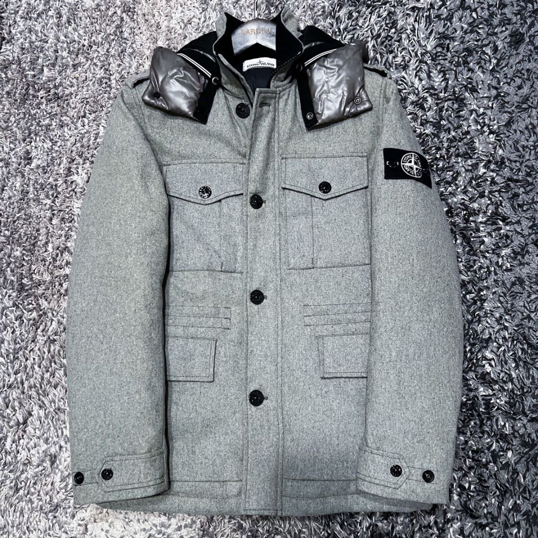 STONE ISLAND M 65 ICE JACKET WOOL BLEND