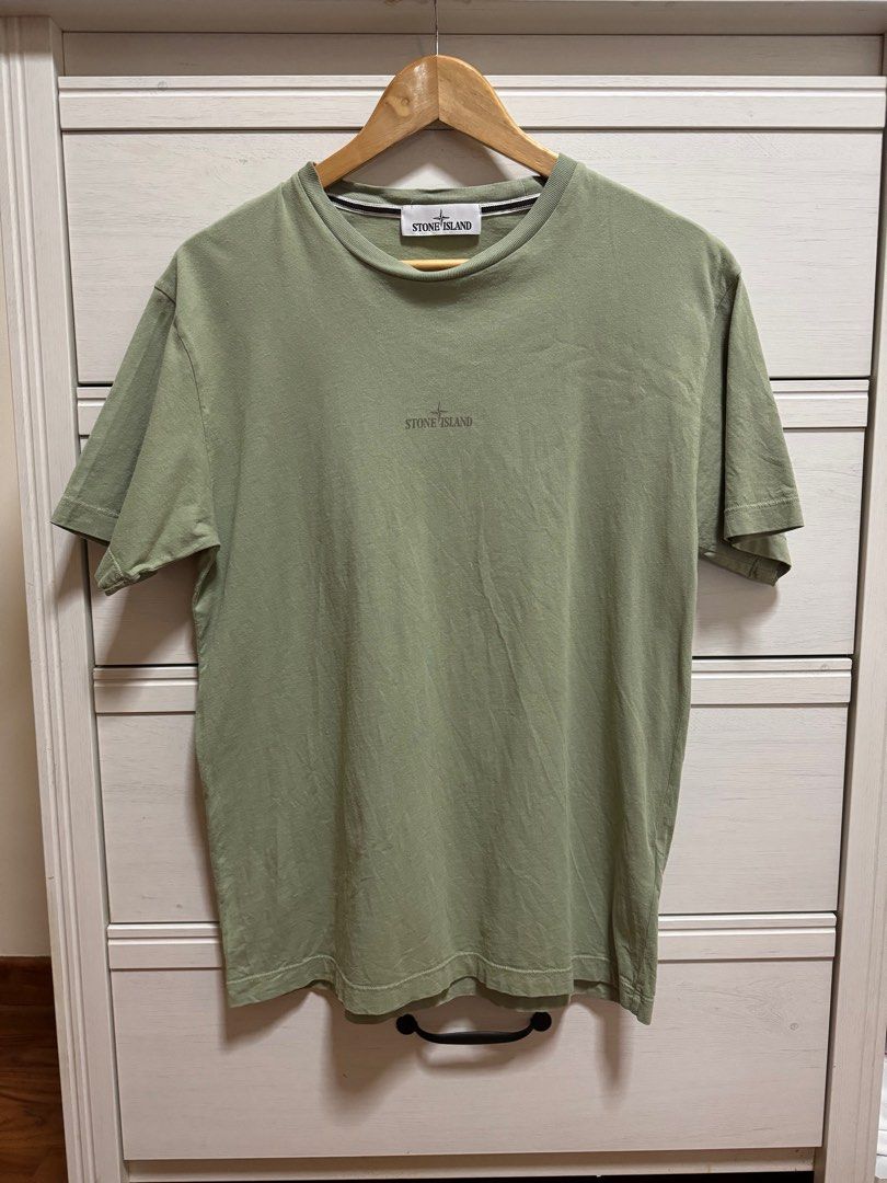 Stone island small logo reverse reflective logo tee new arrivals