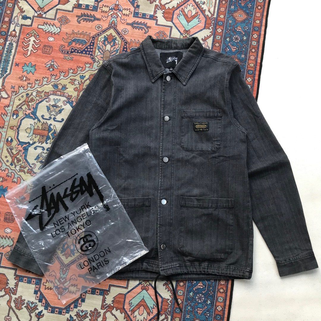 Stussy Chore Jacket Washed, Fesyen Pria, Pakaian , Atasan di Stussy Chore Jacket Washed, Fesyen Pria, Pakaian , Atasan di