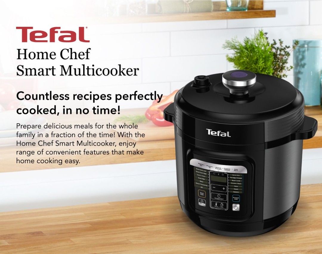 Tefal Home Chef Smart Multicooker TV Home Appliances Kitchen Appliances Cookers on Carousell