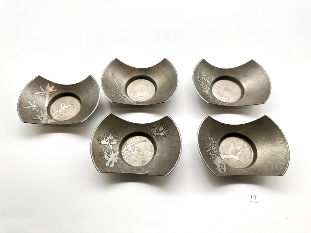 錫製 中国美術 茶入 「榮粡堂造」 けだるい