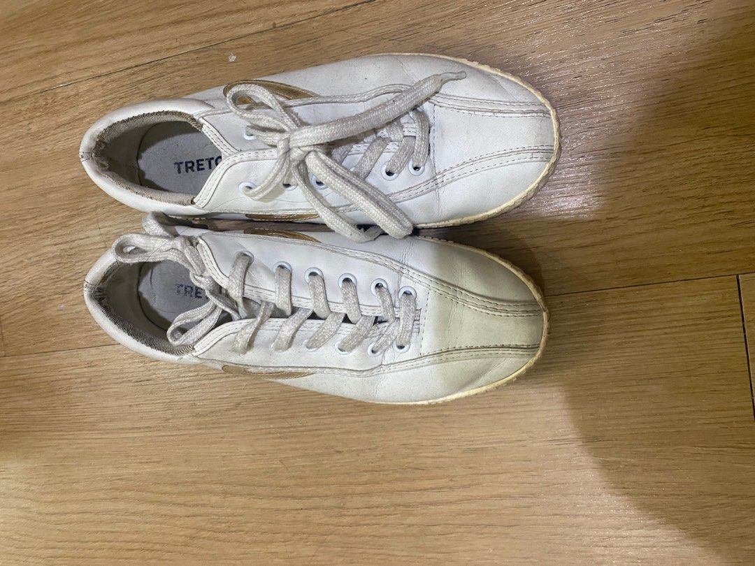 Tretorn gold sneakers discount