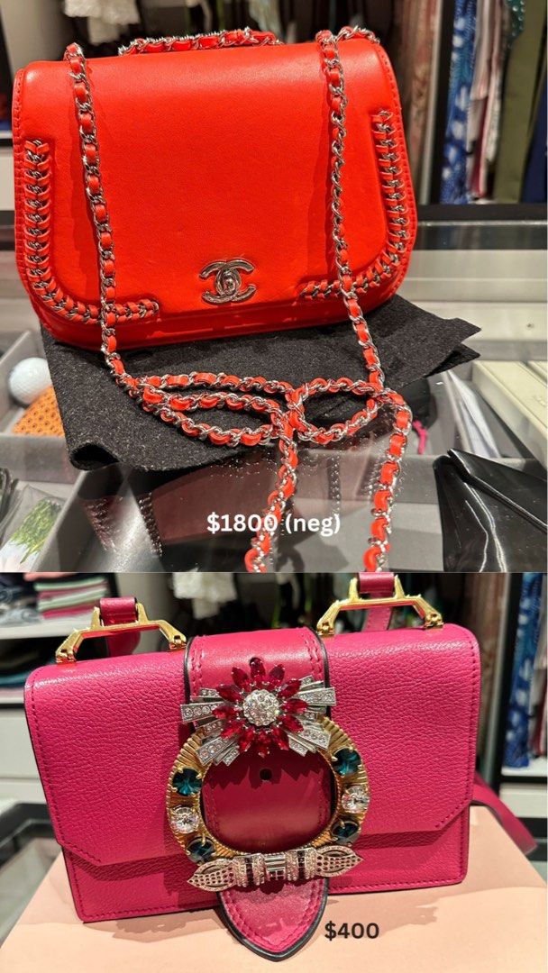 Wardrobe clearance Authentic Chanel Prada Miu Miu LV Valentino Chloe bags for sale Luxury Bags Wallets on Carousell