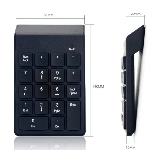 wireless keyboard Numeric Keypad Mini Number Pad Numpad 18 Keys ...