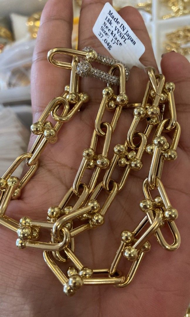 18K Japan Gold hardware necklace Women s Fashion Jewelry Organizers Necklaces on Carousell