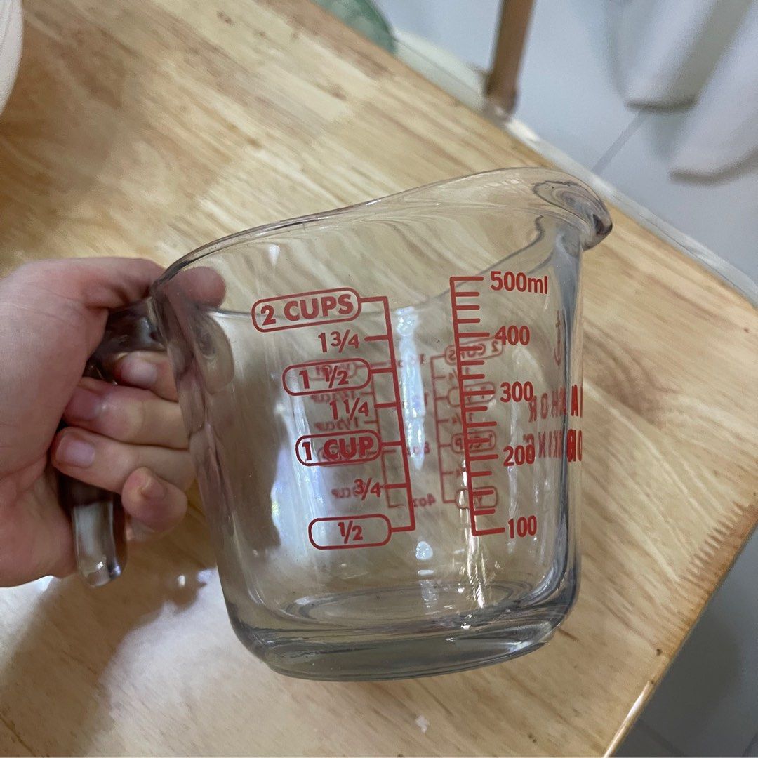 Anchor Hocking Glass Measuring Cup 2 cups 500 ml (Category: Bakeware) located in San Jose. Submitted by salt02 (Listing ID 1325600416, Image 3). Description: Like new From US 500 ml 2 cups.