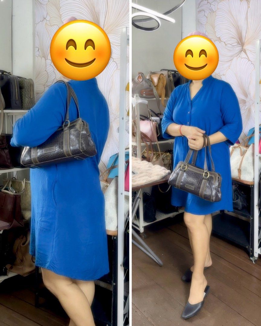 Anne Klein New York Pure Genuine Authentic Crocodile Embossed Leather ...