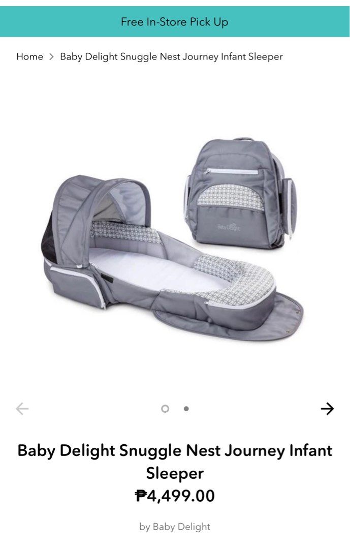 Baby delight snuggle nest traveler bl top