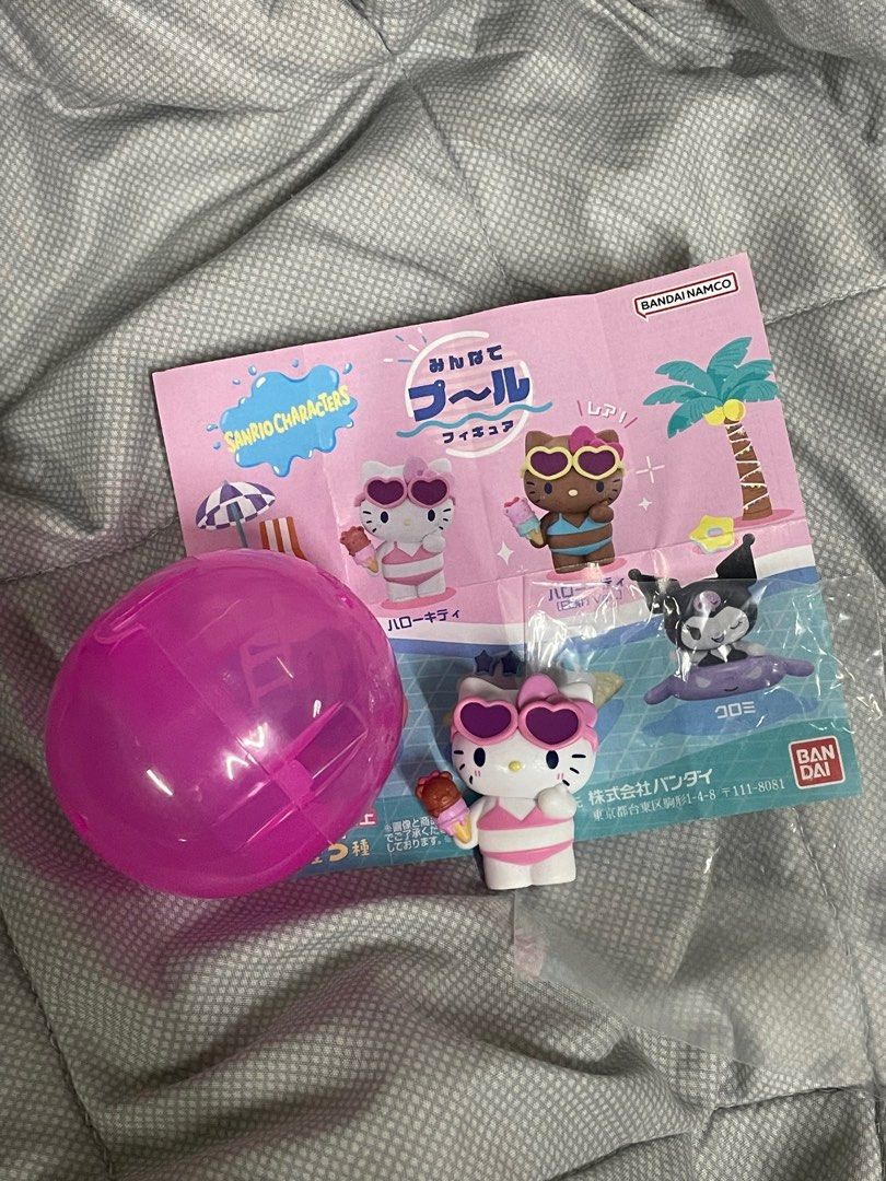 BANDAI gashapon sanrio summer figurine hello kitty (Category: Designer & Blind Box Toys) located in Davao. Submitted by masquenada (Listing ID 1325584169, Image 1). Description: loc.UP Diliman.