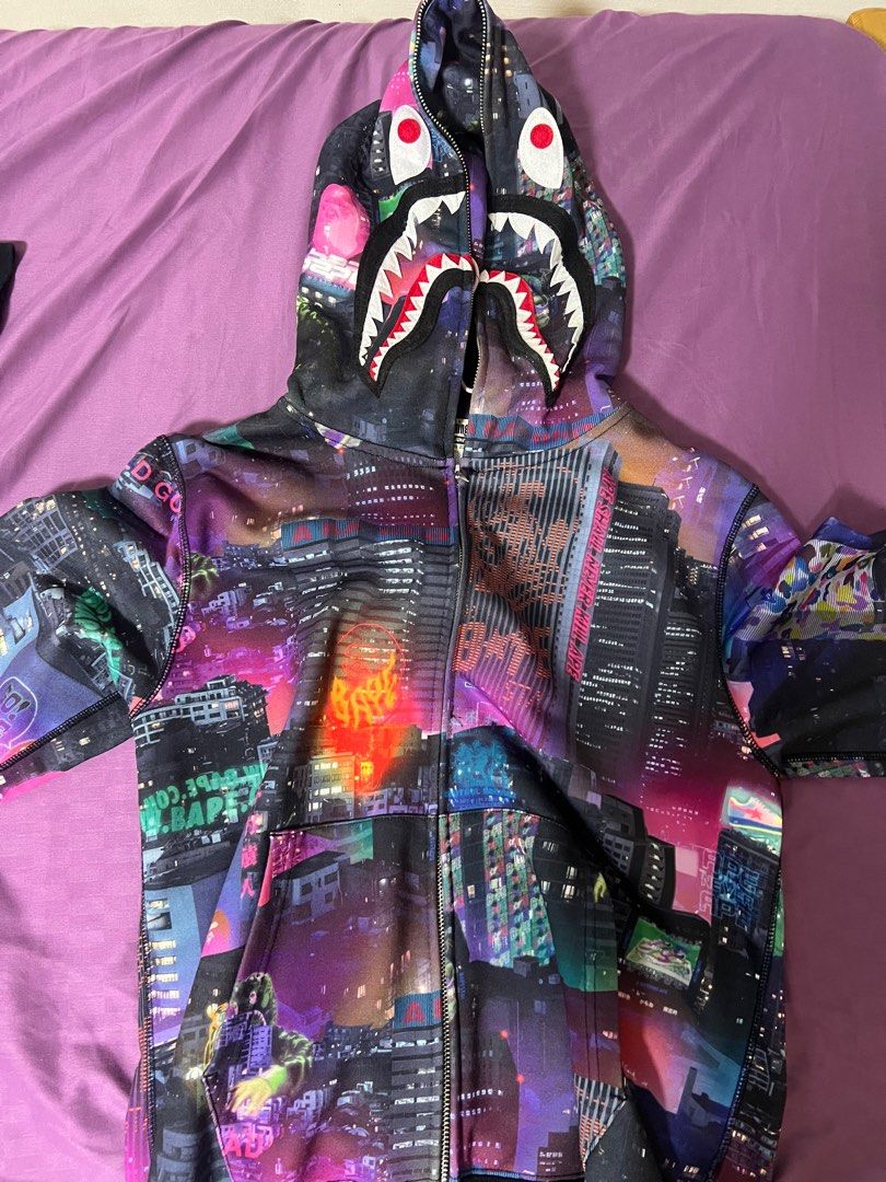 Bape neon tokyo hoodie new arrivals