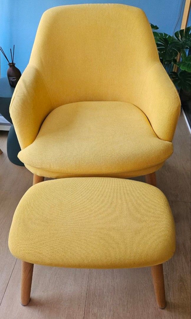 Bright yellow armchair best sale