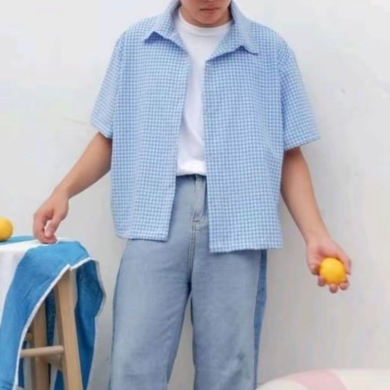 [Bundle] Boxy Gingham Cropped Polo (Category: Tshirts & Polo Shirts ) located in Caloocan City. Submitted by n0thingshere (Listing ID 1325488009, Image 2). Description: Get two polos for 750. Used both polos once only. Srp is at 450. Free size..