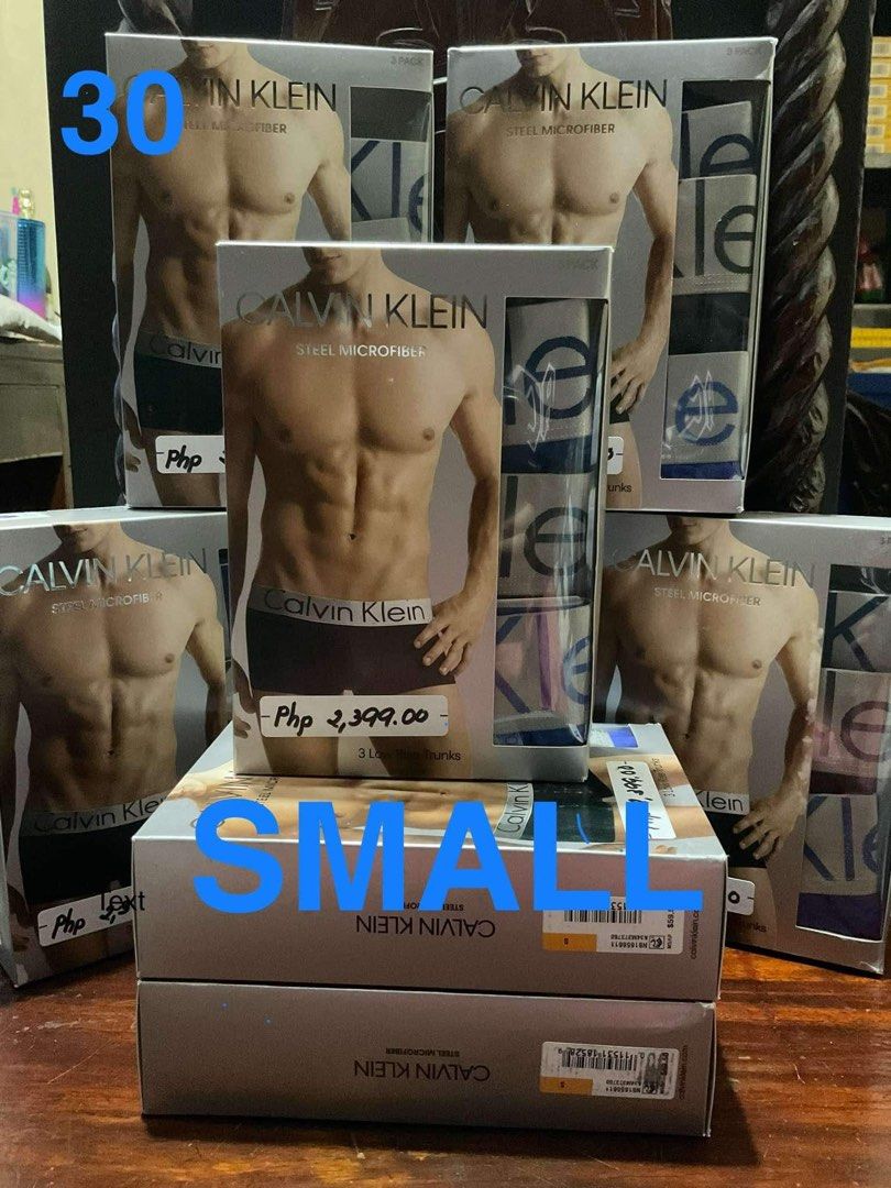 Calvin Klein Steel Microfiber Underwear (trunks style) (Category: Underwear) located in Caloocan City. Submitted by rodelramos.rivera (Listing ID 1325615592, Image 3). Description: Calvin Klein Steel Microfiber Underwear (trunks style) 3pcs per box (40 boxes available) original from CK Store USA (discounted if you buy 3 or more boxes (open for reseller).