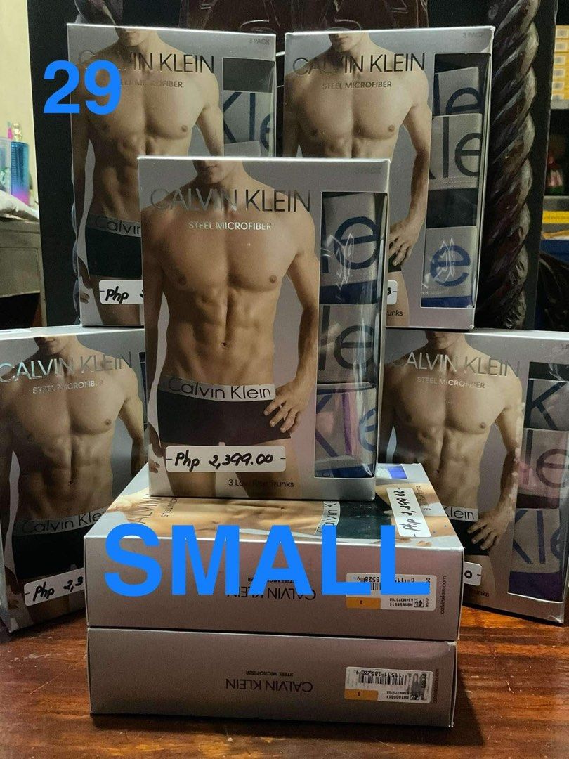 Calvin Klein Steel Microfiber Underwear (trunks style) (Category: Underwear) located in Caloocan City. Submitted by rodelramos.rivera (Listing ID 1325615592, Image 2). Description: Calvin Klein Steel Microfiber Underwear (trunks style) 3pcs per box (40 boxes available) original from CK Store USA (discounted if you buy 3 or more boxes (open for reseller).