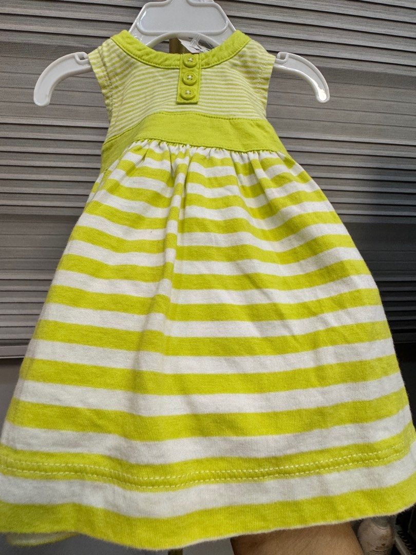 Carter s Yellow Green Dress 3m Babies Kids Babies Kids Fashion on Carousell