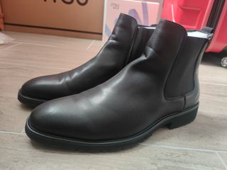 [Free Shipping] ZEVE Blucher Boots [Black Pebble Grain Leather - Combat ...