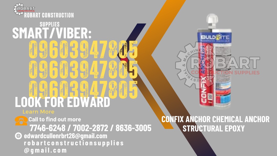 CONFIX ANCHOR CHEMICAL ANCHOR STRUCTURAL EPOXY, Commercial & Industrial ...