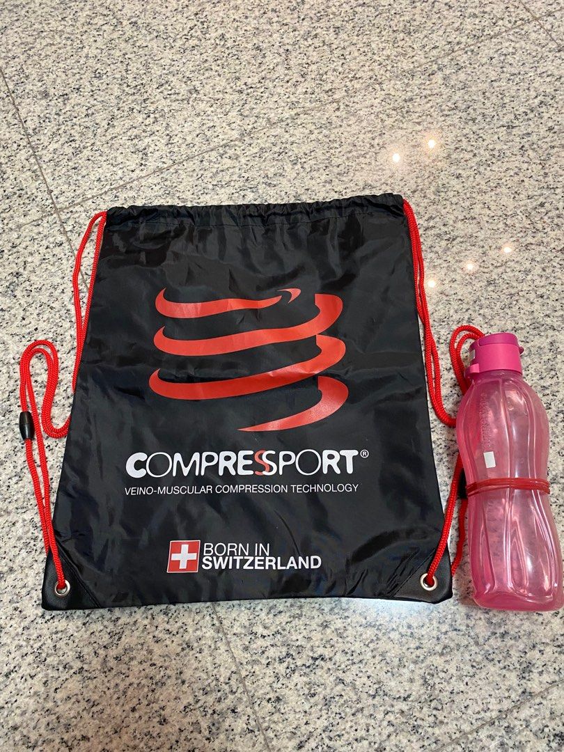 Drawstring bag (Category: Other Sports Equipment and Supplies) located in Singapore. Submitted by greyhawk (Listing ID 1325584694, Image 1). Description: New. Bottle is included in the photo for you to gauge the size of the bag only. .