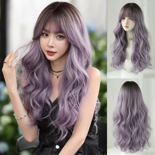 Purple wig singapore cheap