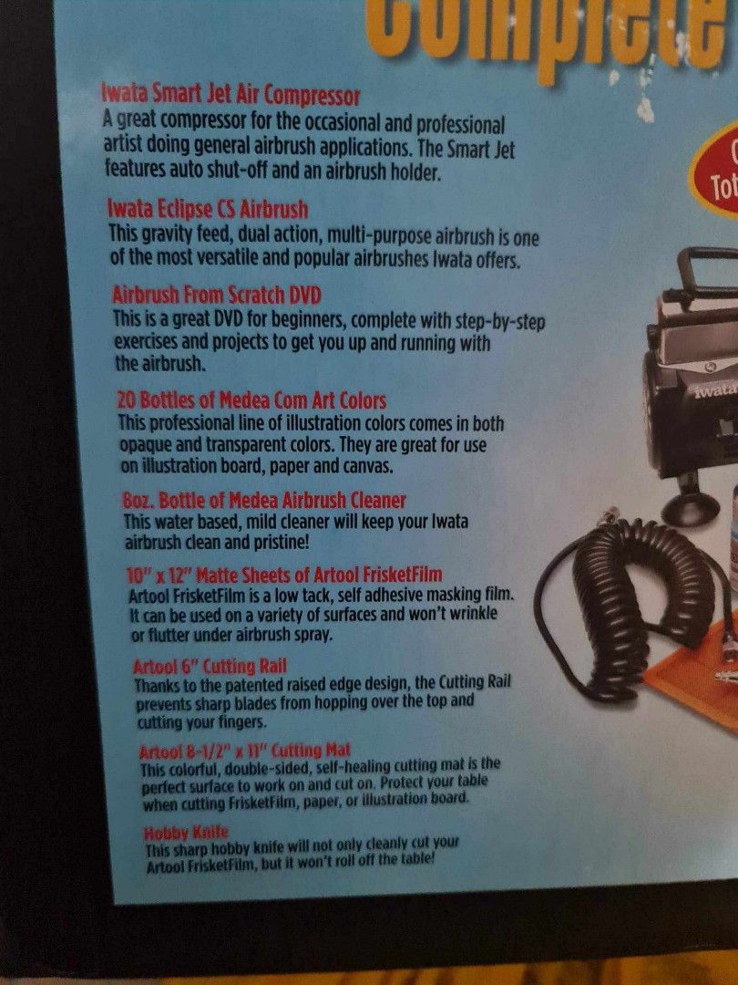 IWATA airbrush (Category: Craft Supplies & Tools) located in Valenzuela. Submitted by scarletangel35 (Listing ID 1325453696, Image 2). Description: brand new promo pack from USA Complete set unopened.