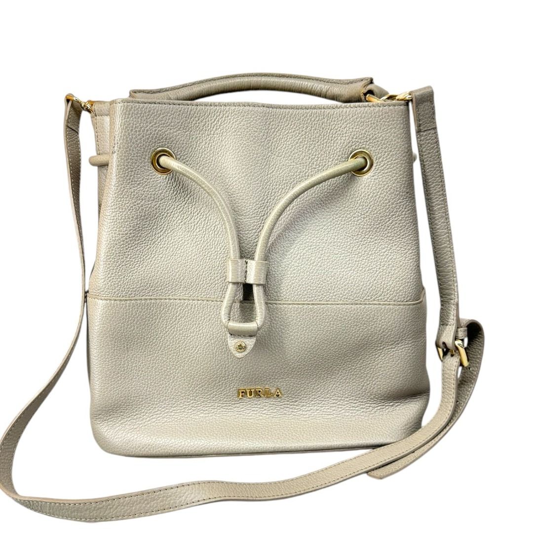 JE FURLA Brooklyn Leather Drawstring Bucket Bag