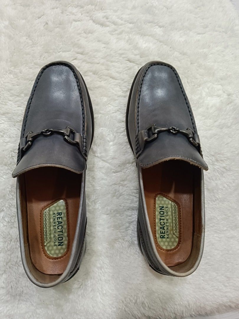 Kenneth Cole Reaction Crespo Loafer 2.0 Grey Leather Horsebit Loafer Men s Fashion Footwear Casual shoes on Carousell