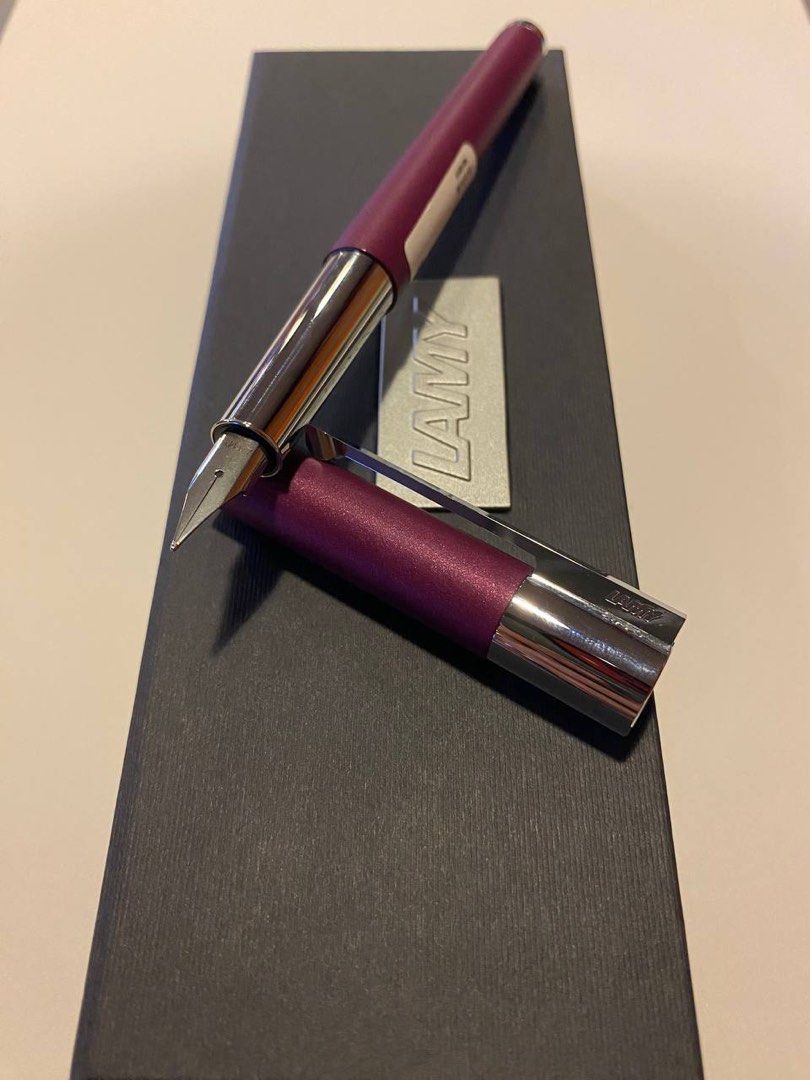 Lamy Scala Dark Violet Special Edition Fountain Pen (Category: Accessories) located in Singapore. Submitted by christianjameslim (Listing ID 1325513347, Image 1). Description: Lamy Scala Dark Violet Special Edition Fountain Pen This colour is no longer in production and isn't available in Singapore! Nib <F> and <M> Condition [A1] (BNIB, never inked) $120 each Meet-up.