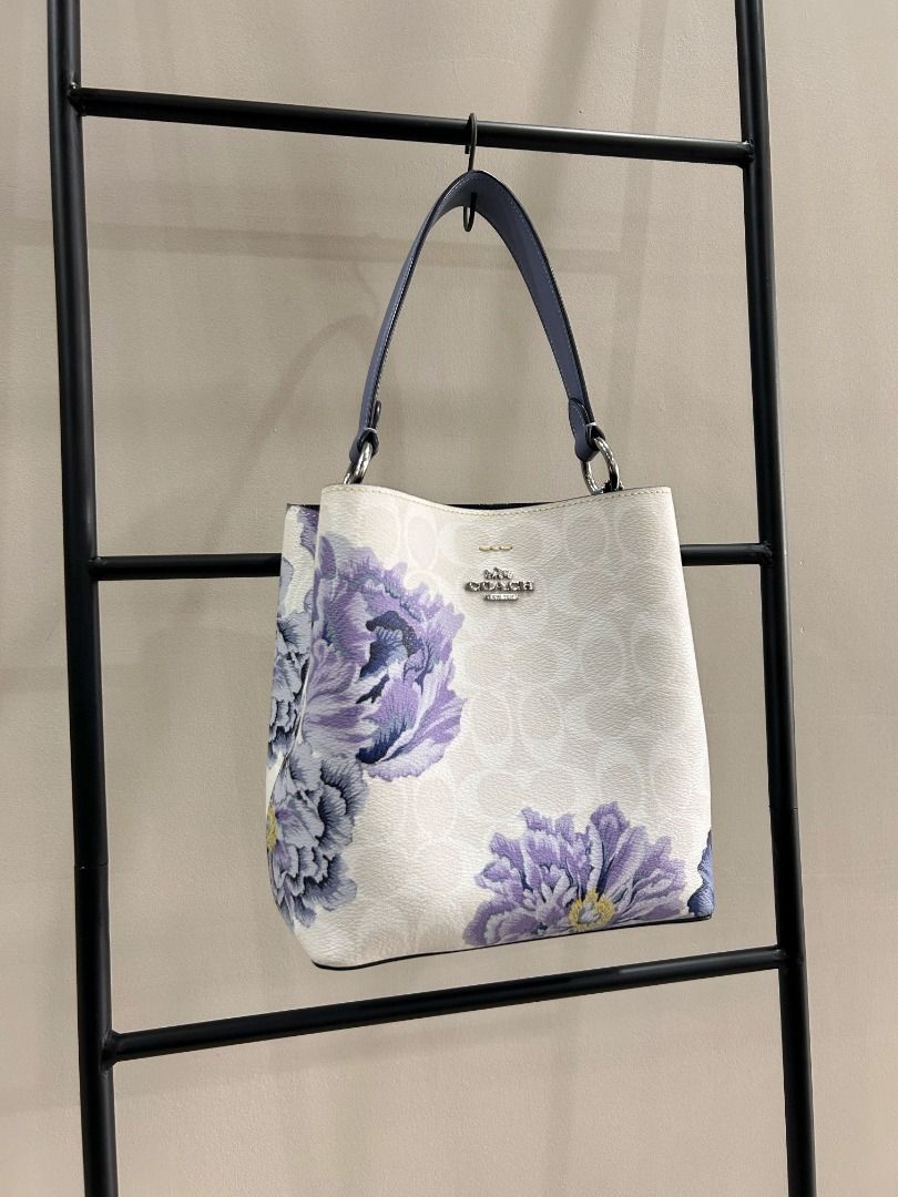 LIMITED Coach Small Town Bucket Bag in Signature Canvas with Kaffe Fassett Print