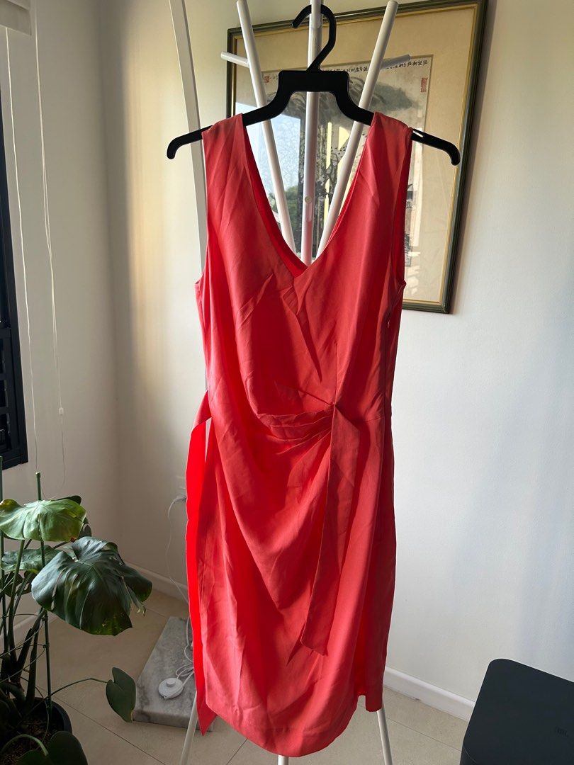 Mango Coral Dress Women s Fashion Dresses Sets Dresses on Carousell