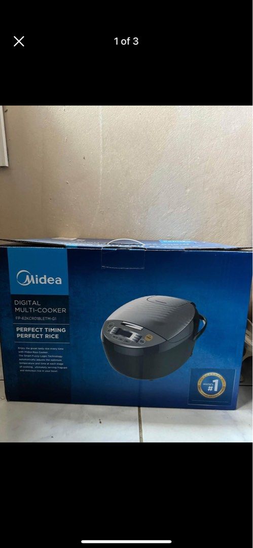 Midea Digital Multi-Cooker (Category: Cookware & Accessories) located in Caloocan City. Submitted by rivaille21818 (Listing ID 1325479017, Image 1). Description: Never been used. a gift from relative. Meron na kami kagaya ng regalo samin kay its for sale na lang. .