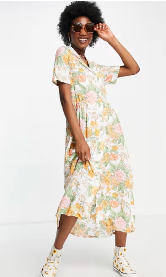 Monki Floral Dress Women s Fashion Dresses Sets Dresses on Carousell