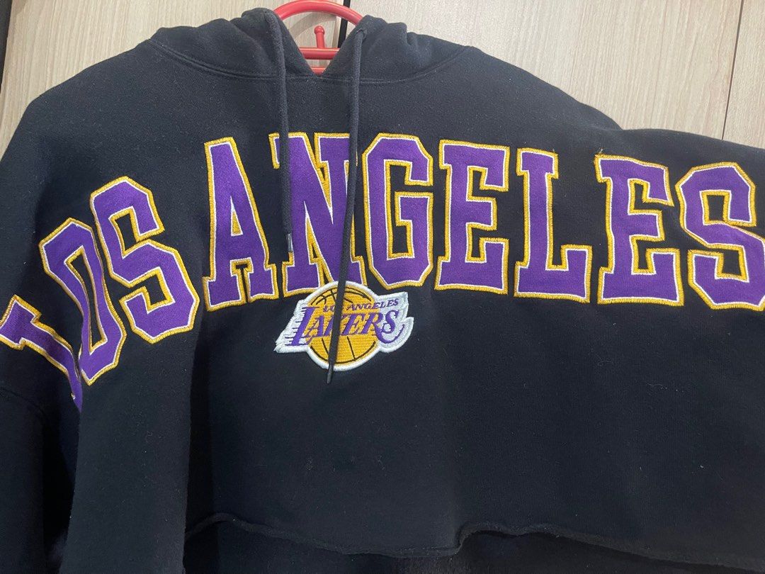 Lakers crop top hoodie store
