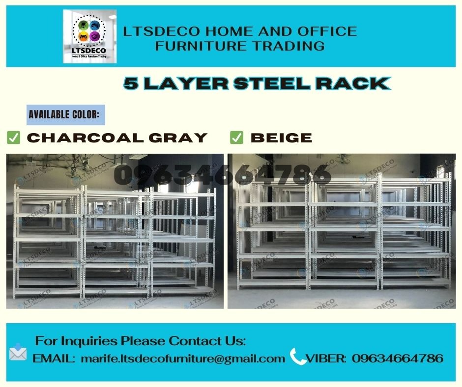 NEW 5LAYER STEEL RACK OFFICE PARTITION & FURNITURES, Furniture & Home ...