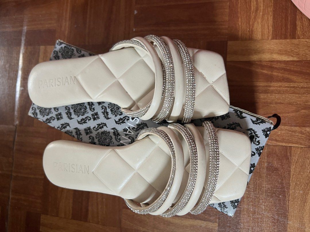 Parisian flat sandals sales