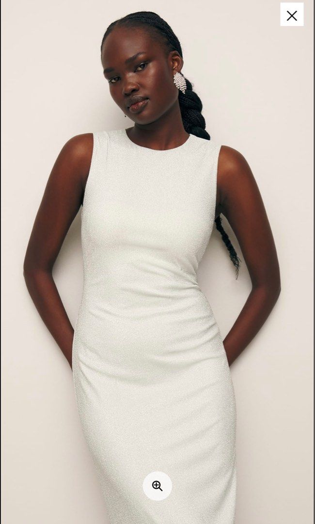 Reformation silver dress online