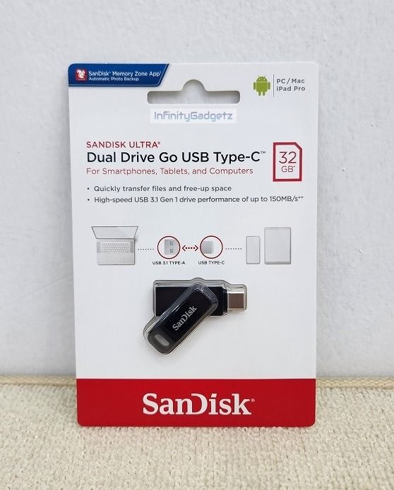 Sandisk Ultra Dual Drive Go OTG Type-C (Category: Hard Disks & Thumbdrives) located in Manila. Submitted by infinitygadgetzph (Listing ID 1325599600, Image 3). Description: PRICES: 32GB - PHP 970 64GB - PHP 1150 128GB - PHP 1700 256GB - PHP 3100 512GB - PHP 5900 1TB - PHP 11900 -Authentic -Sealed and Brand New -Authorized Dealer of SanDisk -With 3 Months replacement warranty (Must keep the complete carton for warranty claim) SPECIFICATIONS & FEAT