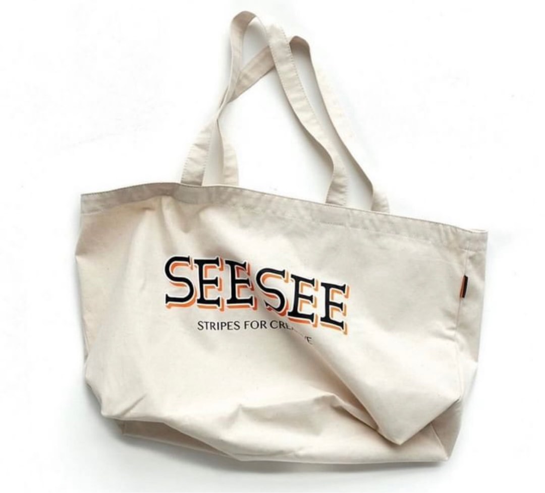 See see x yes hood market x sfc tote bag, 興趣及遊戲, 玩具& 遊戲類- Carousell