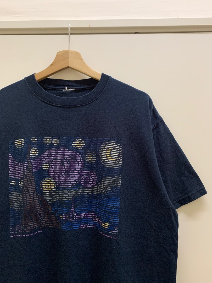 Vintage VINCENT VAN GOGH Starry Night New York Tee Shirt Top Painting MOMA