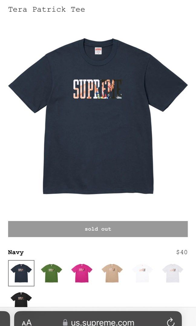 Supreme Tera Patrick Tee FW24 Week 1 Men s Fashion Tops Sets Tshirts Polo Shirts on Carousell