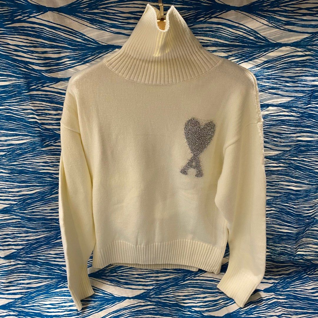 【送料&関税込】Ami Alexandre Mattiussi Pastel Yellow Wool S Ami alexandre mattiussi sweater