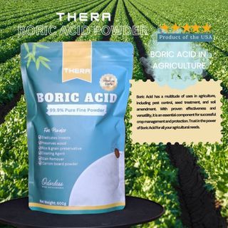 THERA Boric Acid Powder Hydrogen Borate for Pest Control Cockroach Ants Termites Fleas Laundry and Cleaning Agent from USA 600g