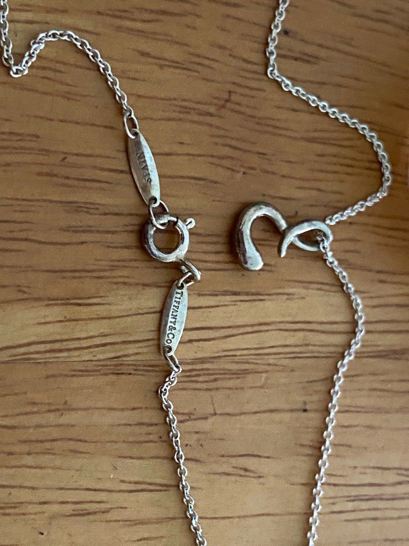 Tiffany and co necklace with letter discount