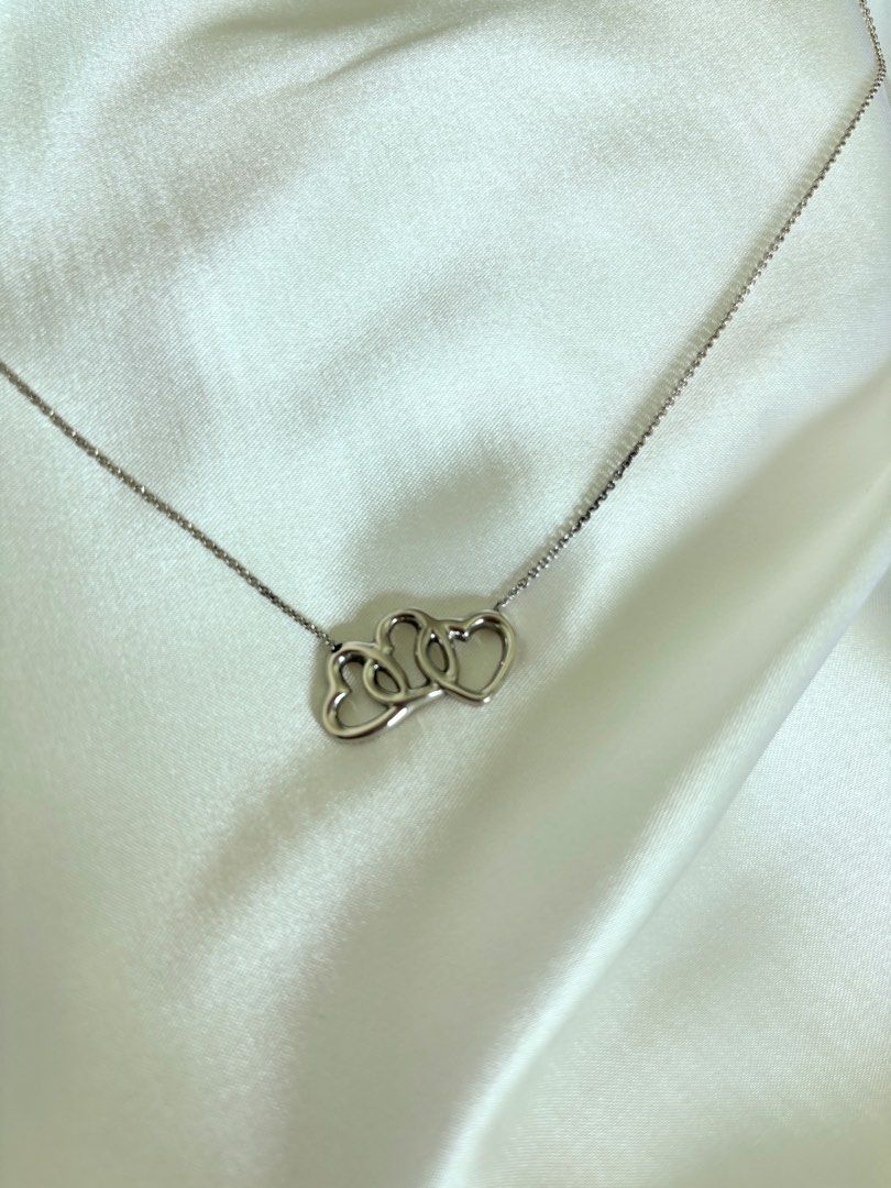 Tiffany Co. vintage triple heart necklace Women s Fashion Jewelry Organisers Necklaces on Carousell