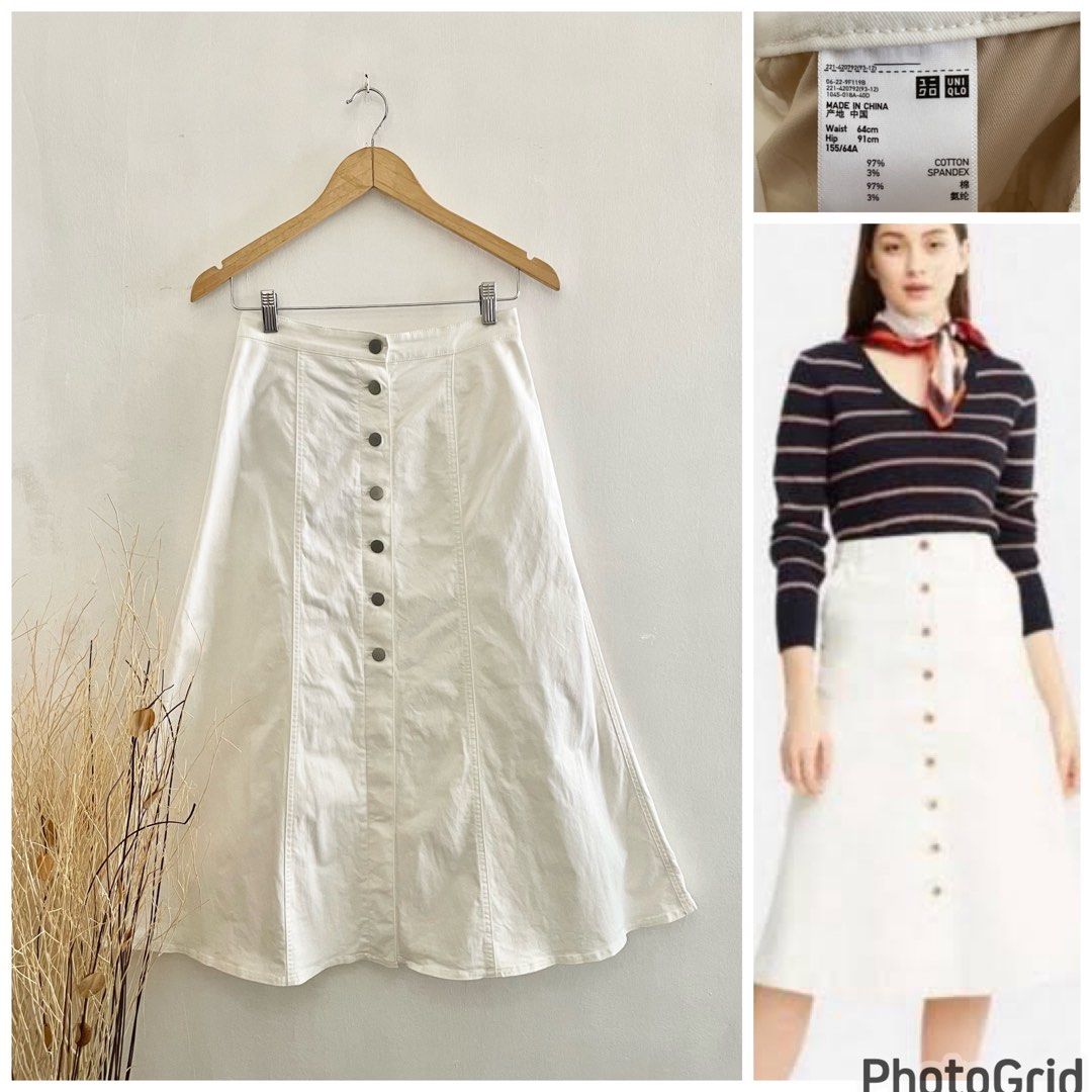 Uniqlo button down skirt top