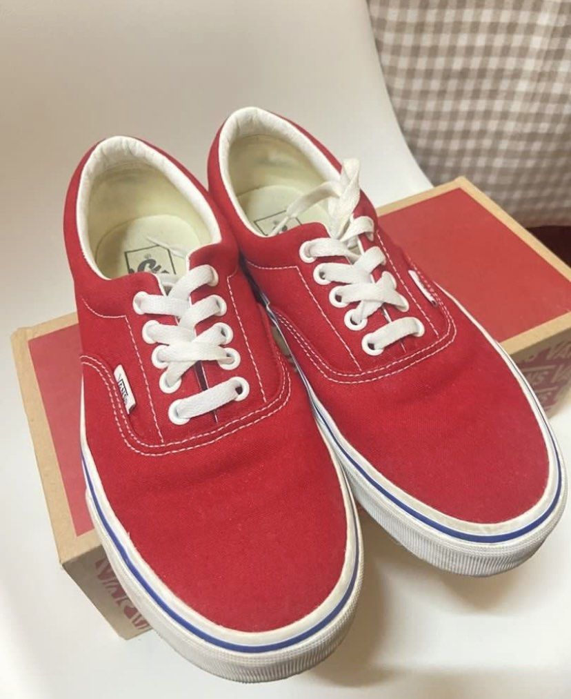 Vans era check block top