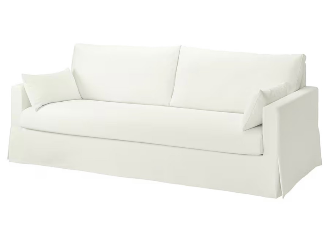 White IKEA couch lightly used, Furniture & Home Living, Furniture